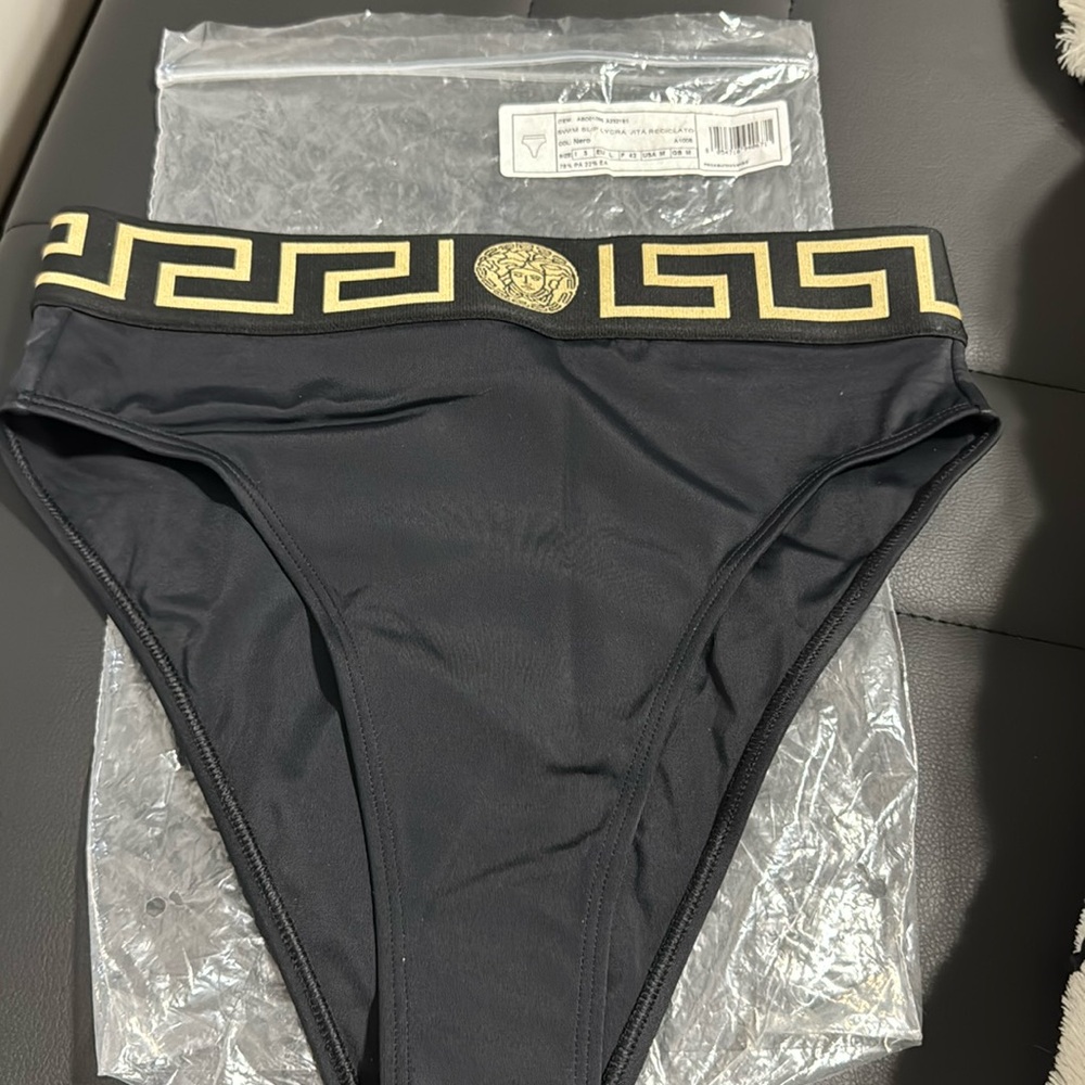 Versace high waisted bikini bottoms size 3